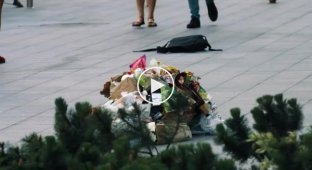 В Киеве появился супергерой, полностью сделанный из мусора