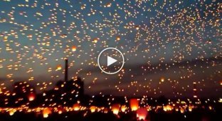 Новый польский рекорд по количеству небесных фонариков