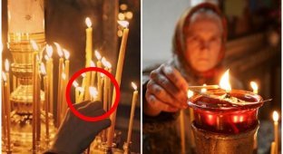 Вот почему нельзя в церкви поджигать свою свечу от рядом стоящей (6 фото)