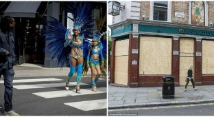 В Лондоне готовятся к знаменитому карнавалу: местные заколачивают двери и окна (14 фото)