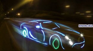 Световое граффити: автомобили, нарисованные светом (6 фото)