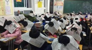 Борьба со списыванием в Китае (2 фото)