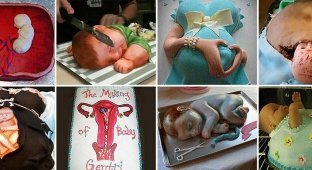 Неаппетитные торты к рождению ребенка (27 фото)