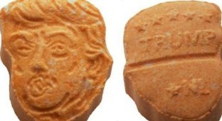 В Германии изъяли партию таблеток экстази в форме головы Дональда Трампа (2 фото)