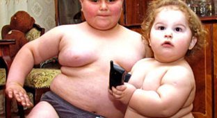 Откуда берутся толстые дети (2 фото)