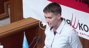 Первое выступление Савченко в Верховной Раде