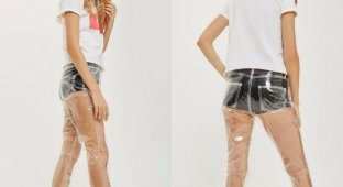 Прозрачные пластиковые штаны за сто долларов (4 фото)