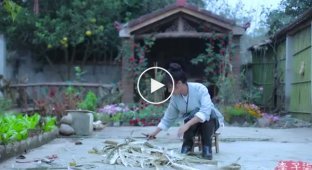 Ручное изготовление бумаги в Китае