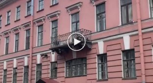 Петербуржцы, выясняя отношения, выпали с балкона (мат)