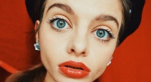 Мария Оз - девушка с самыми большими глазами в мире (9 фото)