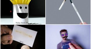 30 уникальных визиток с самыми креативными дизайнами (46 фото)