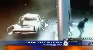 Взрыв газового баллона в авто