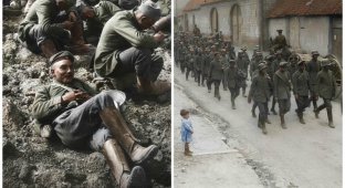 Немецкие военнопленные: фотографии времен Первой мировой в цвете (10 фото)