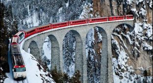 Железная дорога Швейцарии (19 фото + 2 видео)