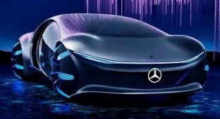 Футуристический Mercedes Vision AVTR заметили на дорогах Лас-Вегаса (3 фото + видео)