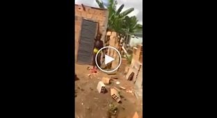 Как строят дома в Африке из кирпичей