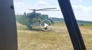 Украинские вертолеты в работе