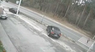 Водитель сбил ребенка на пешеходном переходе (2 фото + 1 видео)