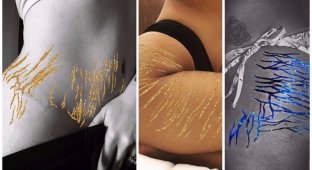 Растяжки на женском теле как объект искусства (13 фото)