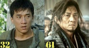 Как менялся Джеки Чан за свою карьеру в кино (13 фото + 1 видео)