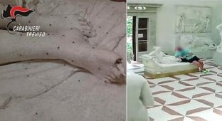 Турист случайно отломал большой палец 200-летней скульптуры, когда делал селфи (3 фото + 1 видео)