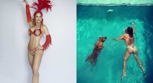 Бывшая модель Playboy обожает тренироваться в бикини (12 фото)