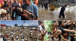 Филиппины на грани гуманитарной катастрофы после тайфуна Уоши‎ (21 фото)