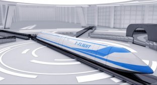 Китай создаст сверхзвуковой "летающий поезд", развивающий скорость до 4 000 км/ч (9 фото)