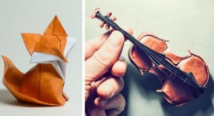 16 потрясающих бумажных скульптур в честь Всемирного дня оригами (17 фото)