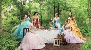 Японская компания сшила серию свадебных платьев в стиле нарядов диснеевских принцесс (10 фото)