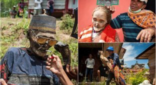 Праздник урожая: индонезийцы выкапывают и переодевают умерших родственников (19 фото)