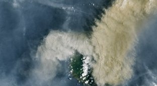 Извержение карибского вулкана Суфриер. Фото NASA (3 фото)