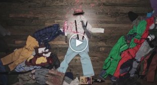 Креативная короткометражка с одеждой вместо актеров