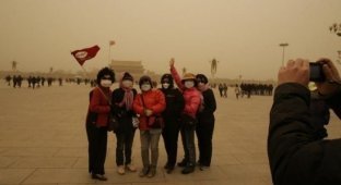 Песчаная буря в Китае (16 фото)