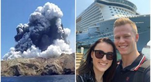 В Новой Зеландии вспыхнул вулкан: пара туристов спаслась в последнюю минуту (6 фото)