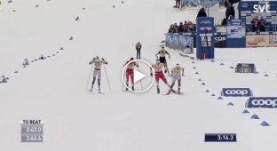 Российская лыжница ударила шведку палкой