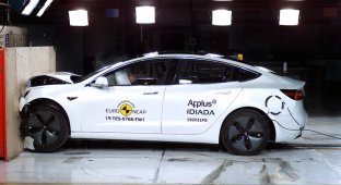 Tesla Model 3 установила новый рекорд по стандартам краш-тестов Euro NCAP (фото + видео)