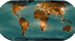 В Сети появилась карта Земли с загрязнённостью воздуха (2 фото)