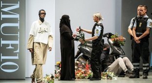 Датские модели вышли на подиум в хиджабах в поддержку мусульманок (9 фото)