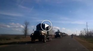 Передвижение русских войск в сторону материка в Крыму