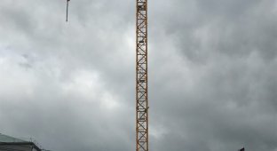 Как монтируют башенный кран (2 фото + 1 видео)