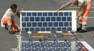 Во Франции начнут строить дороги из солнечных панелей (4 фото)