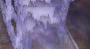 "Ледяная пещера" в жилом доме Омска (3 фото + видео)