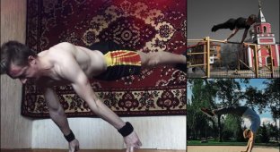 Воркаут по-омски: парень прославился в инстаграме трюками на фоне ковра (11 фото)