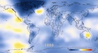 Глобальное потепление по статистике с 1888 по 2011 (6 фото + видео)