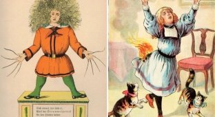 Ужасы и страшные картинки: как в XIX веке детей приучали к хорошему поведению (11 фото)