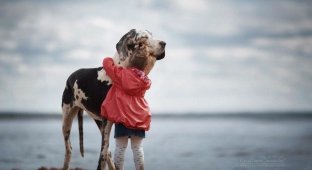 Дети и большие собаки в фотографиях Андрея Селиверстова (29 фото)