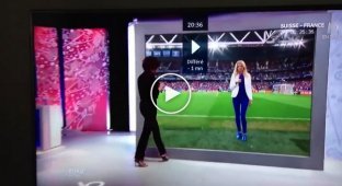 Магия на французком телеканале во время репортожа на Евро 2016