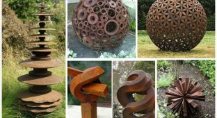 Необычные садовые скульптуры  (21 фото)