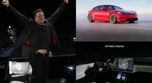 Илон Маск представил самый быстрый электромобиль серийного производства (7 фото + 1 видео)